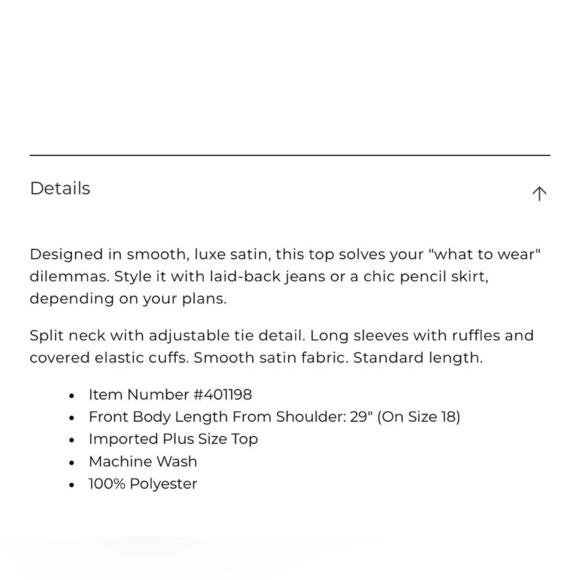 Lane Bryant NWOT ruffle split neck blouse - Picture 9 of 9